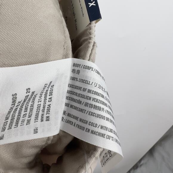 Abercrombie Fitch Tan Khaki Classic Ankle Tie Ultra High Rise Pants XL Long New - Picture 8 of 10